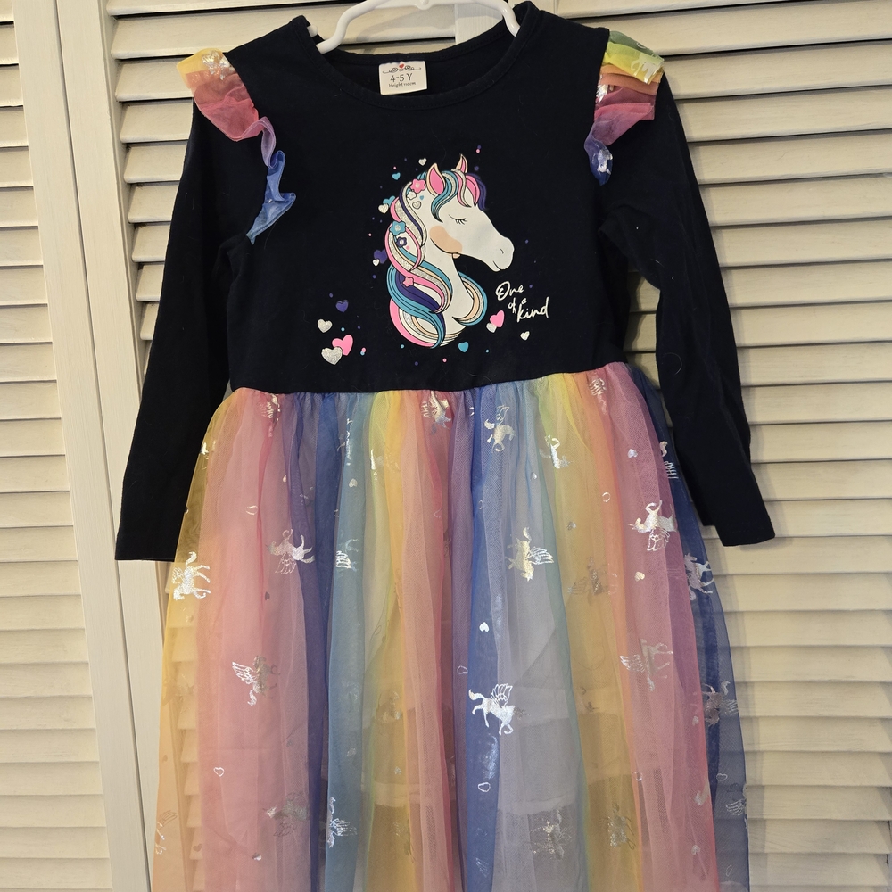 Unicorn Rainbow Dress for Kids